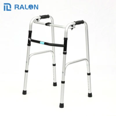 Andador médico de aluminio para pacientes discapacitados Andador con andador plegable